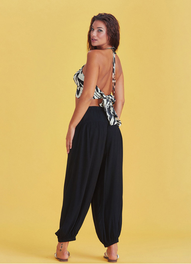 Drawstring Black Pants