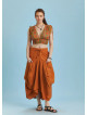 Mustard Oversized Pocket Long Boho Skirt