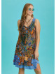 Green Print Front Pocket Detail Sundress