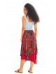 Roma Patterned Double Layered Midi Skirt