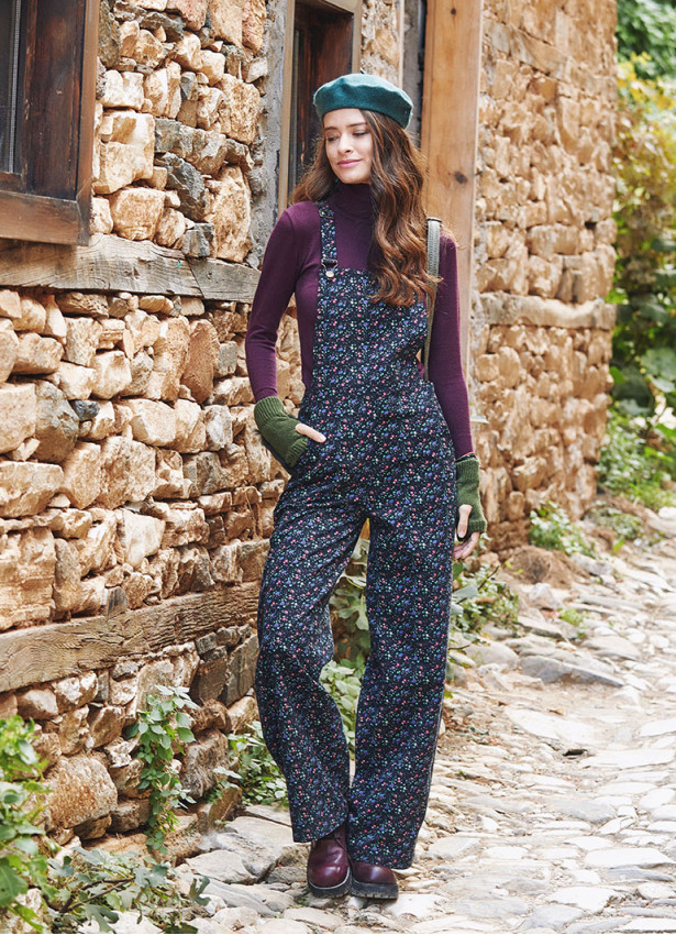 Adjustable Buckle Straps Floral Jumpsuit