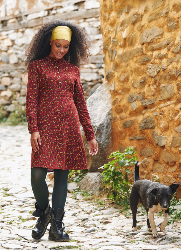 Long Sleeve Floral Winter Dress