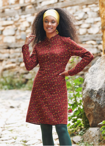 Long Sleeve Floral Winter Dress