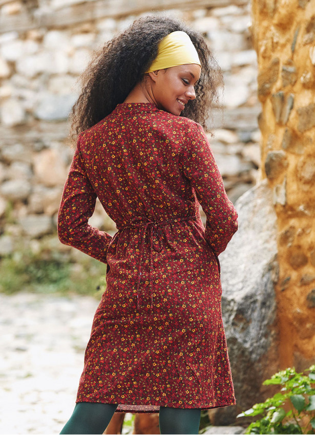 Long Sleeve Floral Winter Dress