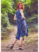 Scoop Neck Round Hem Sleeveless Indigo Lily Dress