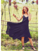 Spaghetti Striped Black Sundress