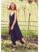 Spaghetti Striped Black Sundress