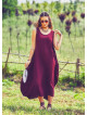 Bohemian Syle Scoop Neck Maxi Red Dress