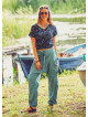 Adjustable Tie Waist Cotton Drop Crotch Harem Pants