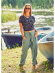 Adjustable Tie Waist Cotton Drop Crotch Harem Pants