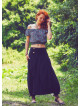 Elastic Waist Wrap Front Wholesale Gypsy Style Black Harem Pants