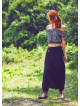 Elastic Waist Wrap Front Wholesale Gypsy Style Black Harem Pants
