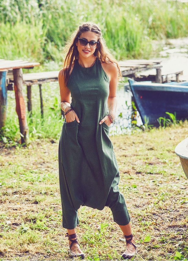 Halter Neckline Boho Wholesale Harem Jumpsuit
