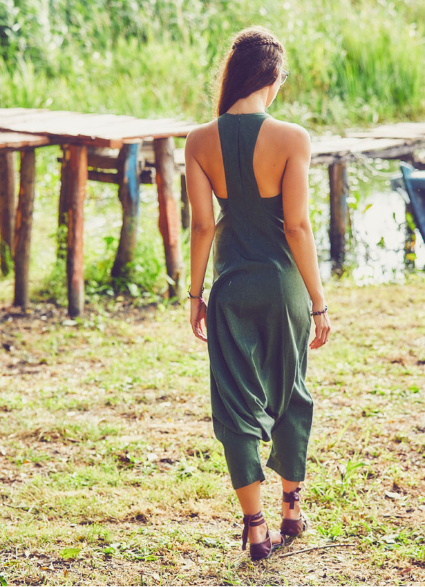 Halter Neckline Boho Wholesale Harem Jumpsuit