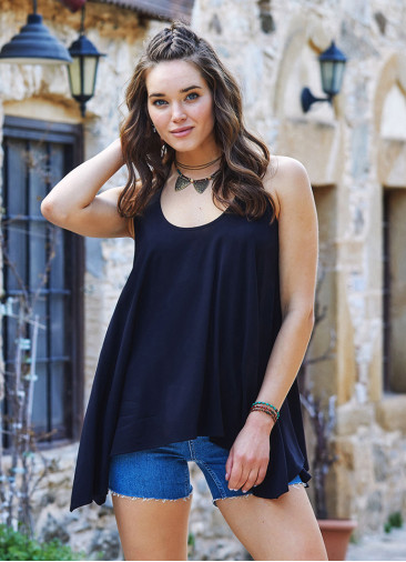 Boho Tunic Black Top