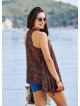 Halter Neck Tunic Patterned Blouse