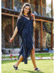 Gray Patterned Low Back Bohemian Summer Dress