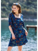 Floral Printed Square Neck Boho Short Dress