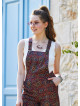 Retro Print Adjustable Buckle Straps Boho Jumpsuit