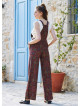 Retro Print Adjustable Buckle Straps Boho Jumpsuit