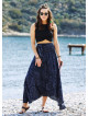 Gray Loose Asymmetric Skirt