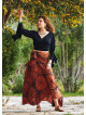 Gypsy Style Orange Flowy Skirt
