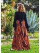 Gypsy Style Orange Flowy Skirt