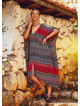 V Neck Cold Shoulder Loose Fit Wholesale Gypsy Style Summer Dress