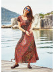 Half Sleeve Patchwork Maxi Boho Dress