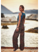Ethnic Patterned Adjustable Buckle Straps Jumpsuit