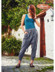 Wholesale Gypsy Drop Crotch Grey Harem Pants