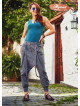 Wholesale Gypsy Drop Crotch Grey Harem Pants