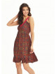 Retro Print Lace Straps Frill Hem Detail Wholesale Sundress